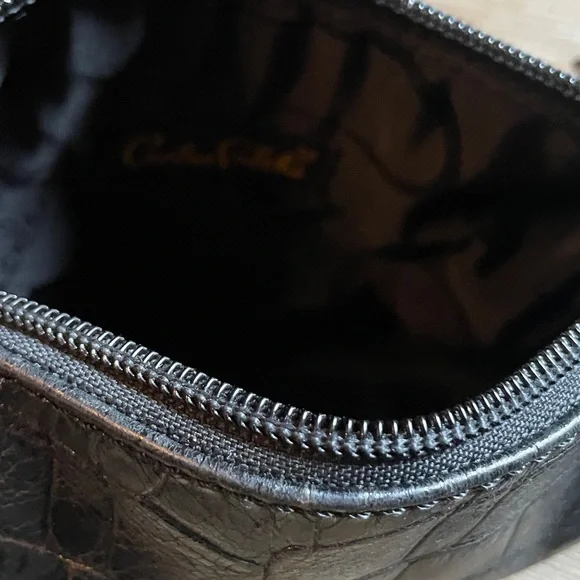 Carlos Falchi Croc Embossed Mini Square Crossbody🖤 - Picture 12 of 14